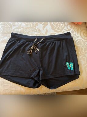 NWOT Jordan Jammies Pajama shorts with Drawstring and Teal Flip-Flop Accent